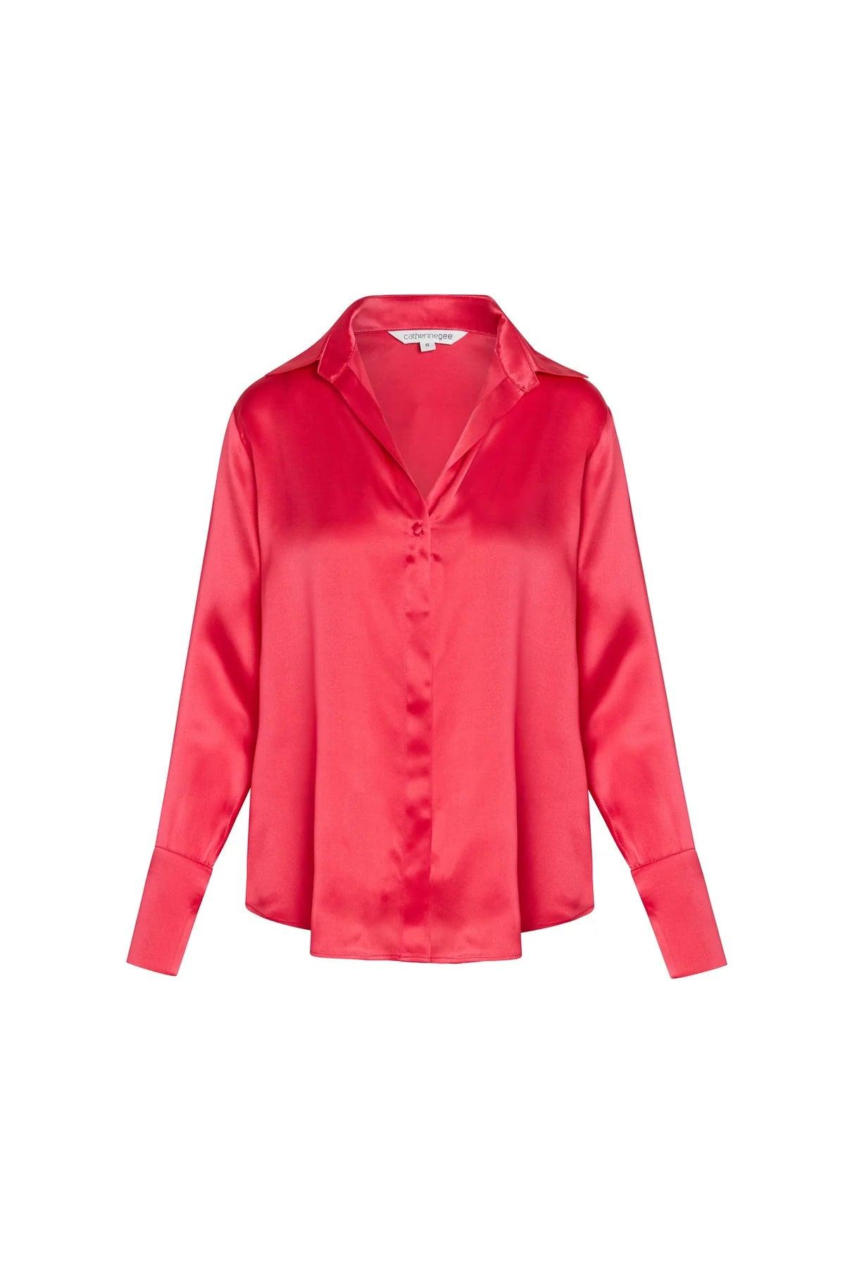 Daria Blouse in Electric Pink by Catherine Gee