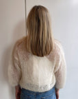 Mohair Light Bomber Cardigan in Creme by Maiami