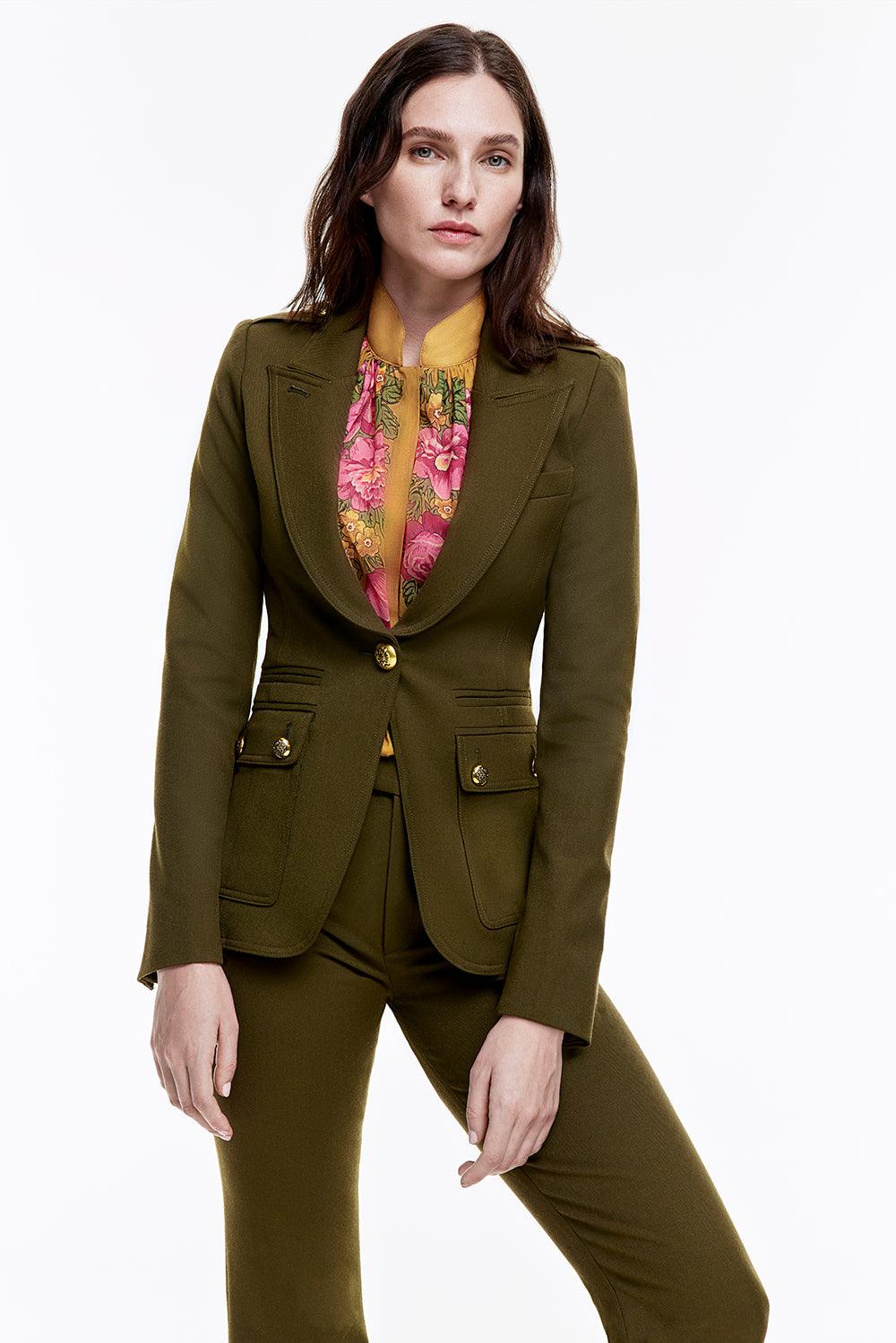 Military Peaked Lapel Blazer by Smythe