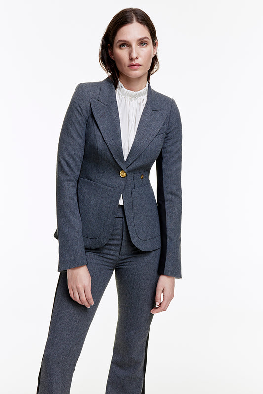 Patch Pocket Tux Stripe Blazer by Smythe