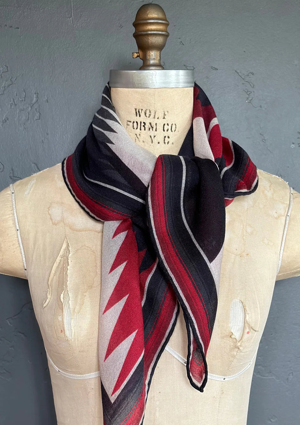 Mezcalero Chili Wool Scarf by At Home with Ray