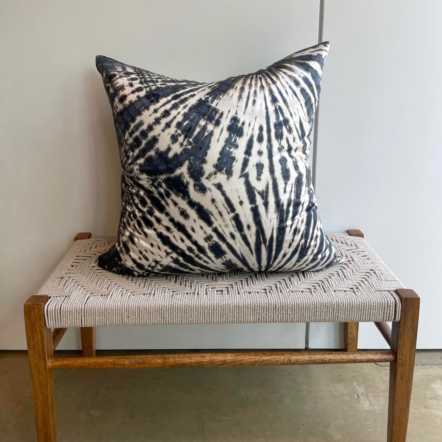 Black Spider Web Pillow by Michelle Jonas