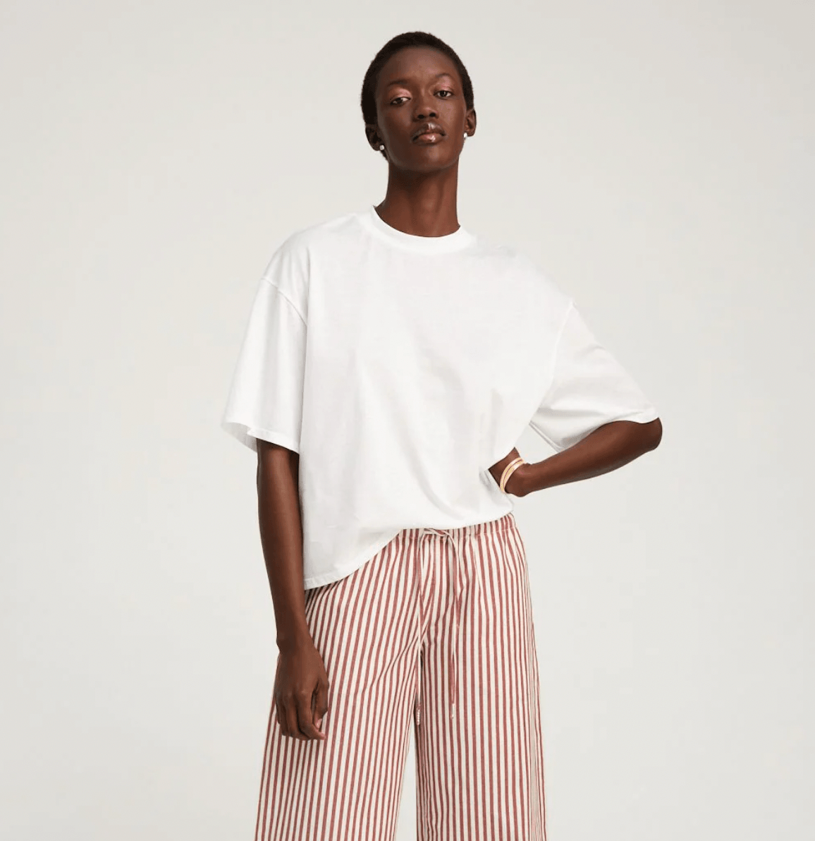 White Oversized Boxy Tee by SPRWMN - Haven