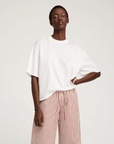 White Oversized Boxy Tee by SPRWMN - Haven