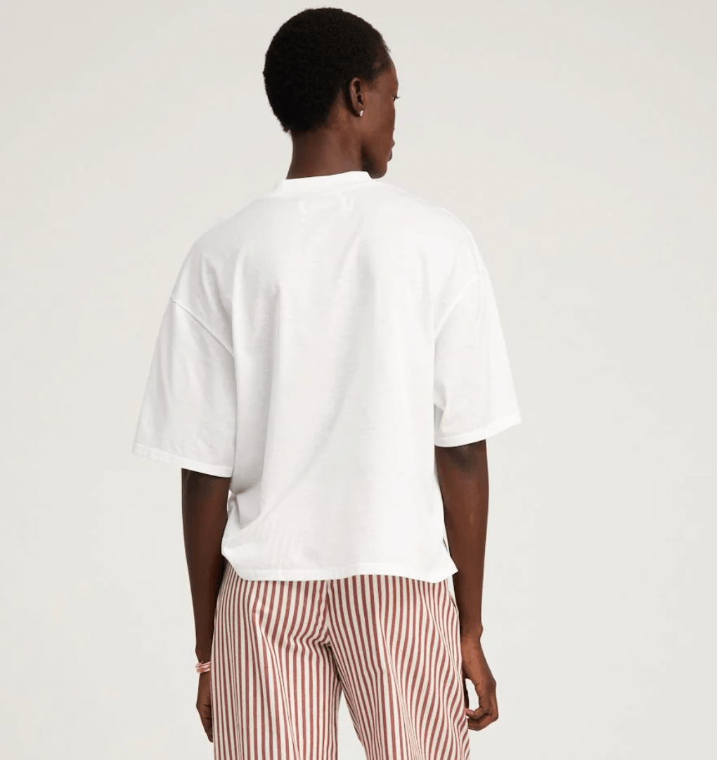 White Oversized Boxy Tee by SPRWMN - Haven