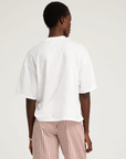 White Oversized Boxy Tee by SPRWMN - Haven