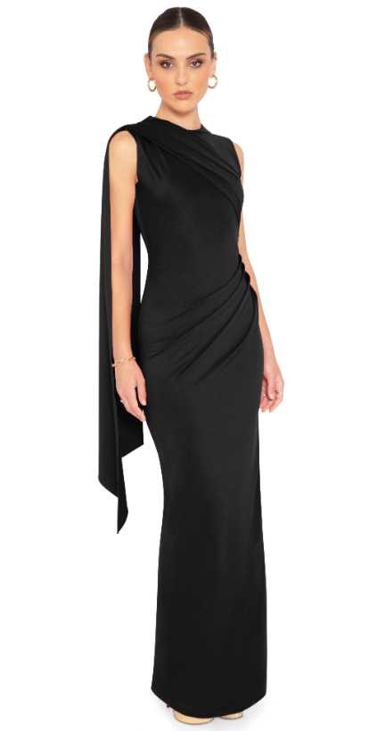 Aruna Maxi in black by Black Halo