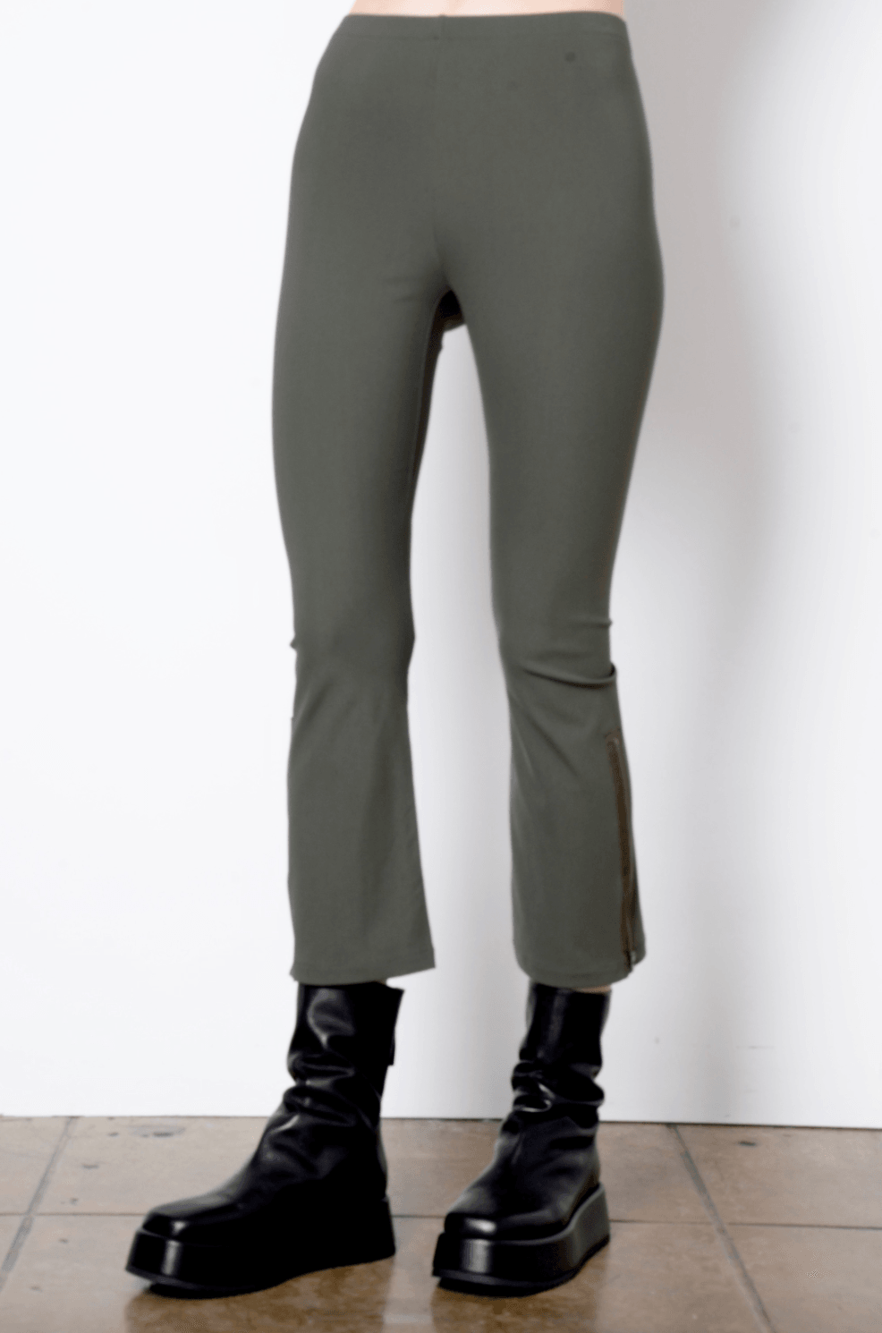 Mitra Tech Stretch Cropped Side Zip Legging by Elaine Kim - Haven