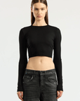 Verona Crop Long Sleeve Tee by Cotton Citizen - Haven