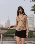 Daria Blouse in Mocha by Catherine Gee - Haven