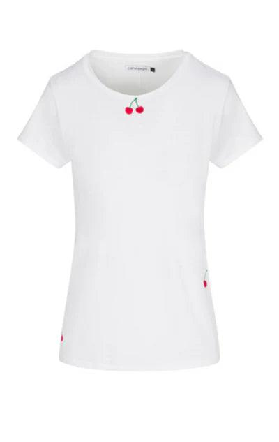 Embroidered Cherry Tee by Catherine Gee