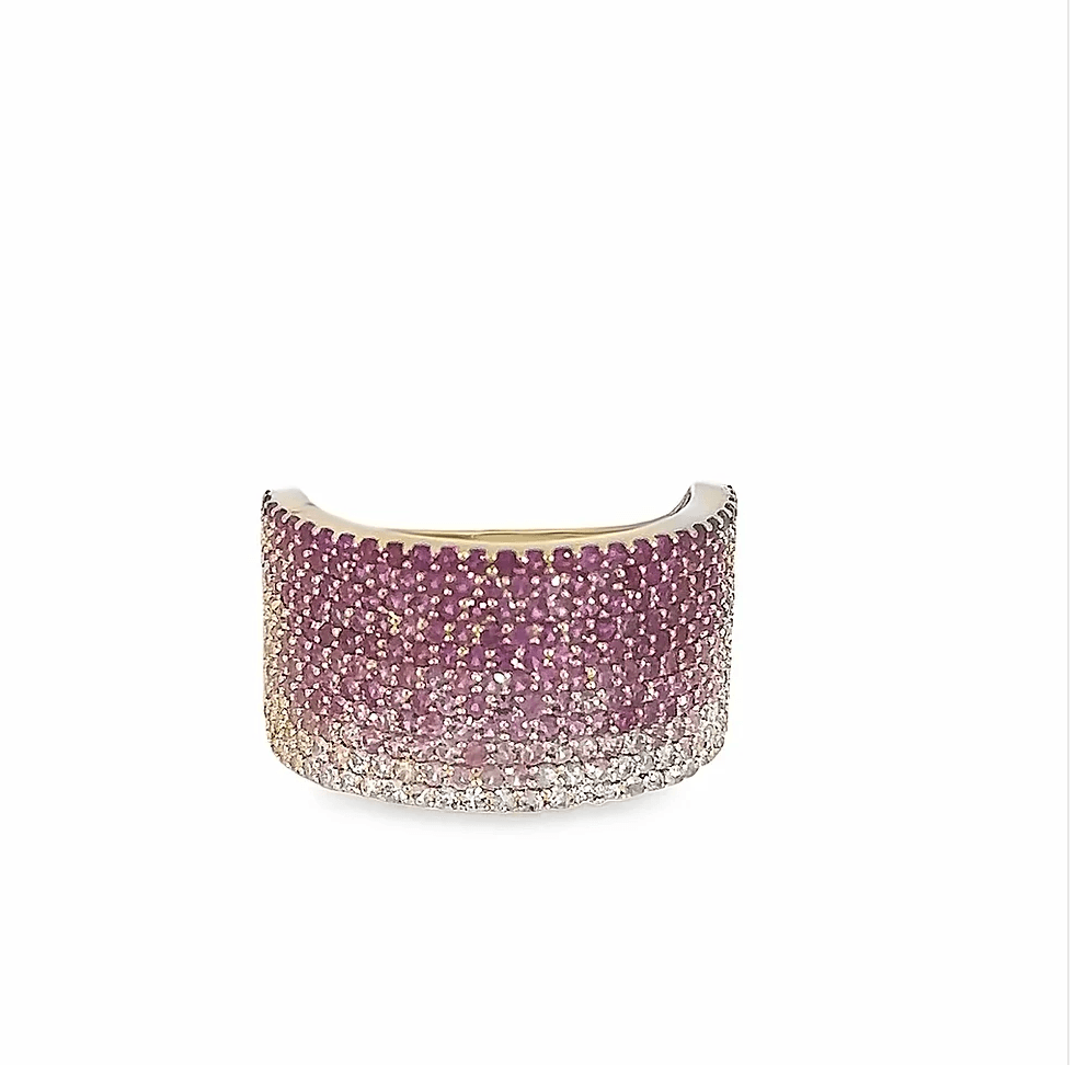 Pink Ombre Sapphire Ring - Haven