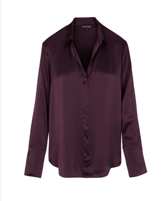 Daria Blouse in Wine by Catherine Gee