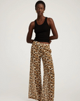 Wide Leg Trouser in Leopard Chiffon by SPRWMN