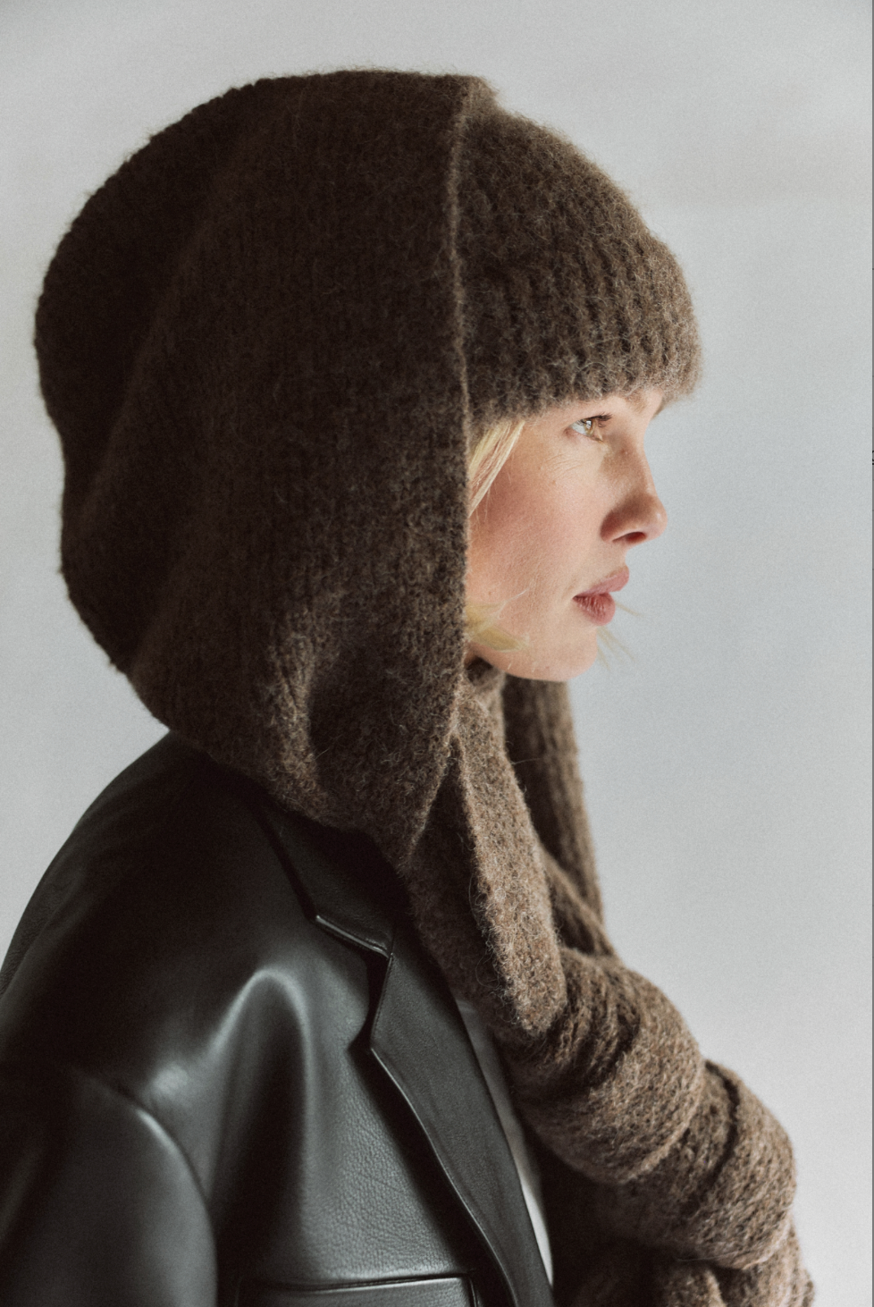 Piper Beanie in Heather Brown by Janessa Leone