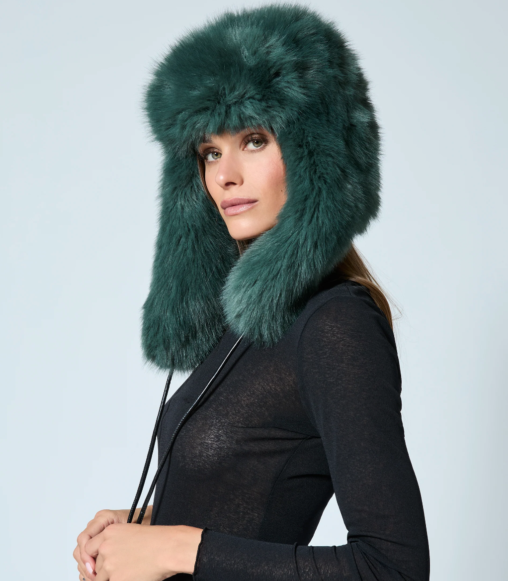 Lauren Fox Faux Fur Trapper Hat by Adrienne Landau