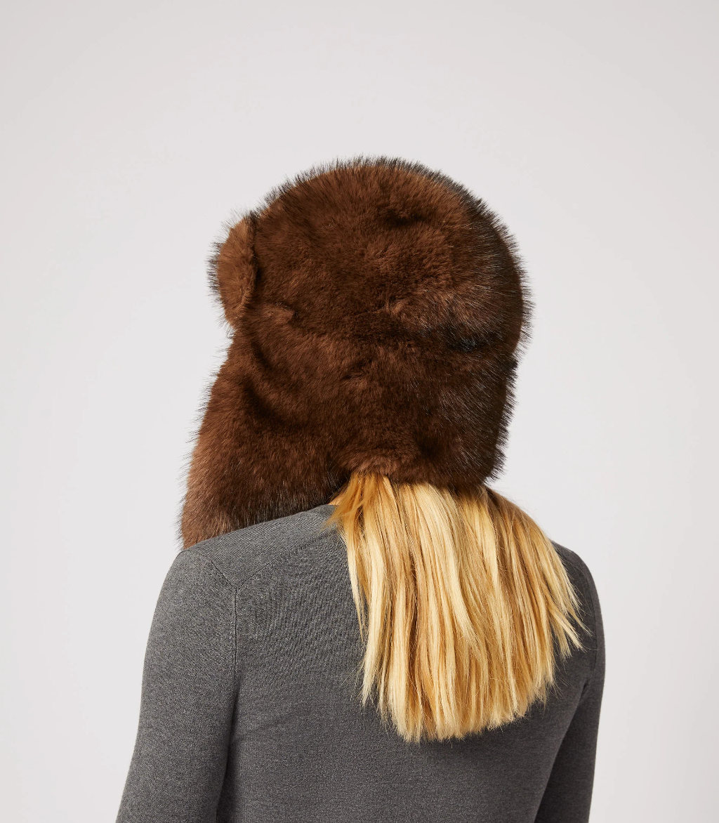 Lauren Fox Faux Fur Trapper Hat by Adrienne Landau