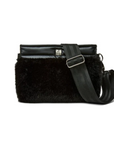 Deluxe Bum Bag in Black Faux Fur by Think Royln