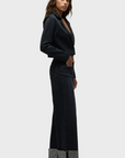 Jodie High-Rise Wide Leg Jean w/Cuff in Milano Noir by Hudson