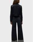 Jodie High-Rise Wide Leg Jean w/Cuff in Milano Noir by Hudson