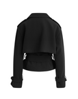 The Cropped Charles Trench in Black by Favorite Daughter