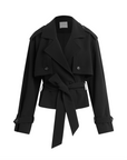 The Cropped Charles Trench in Black by Favorite Daughter