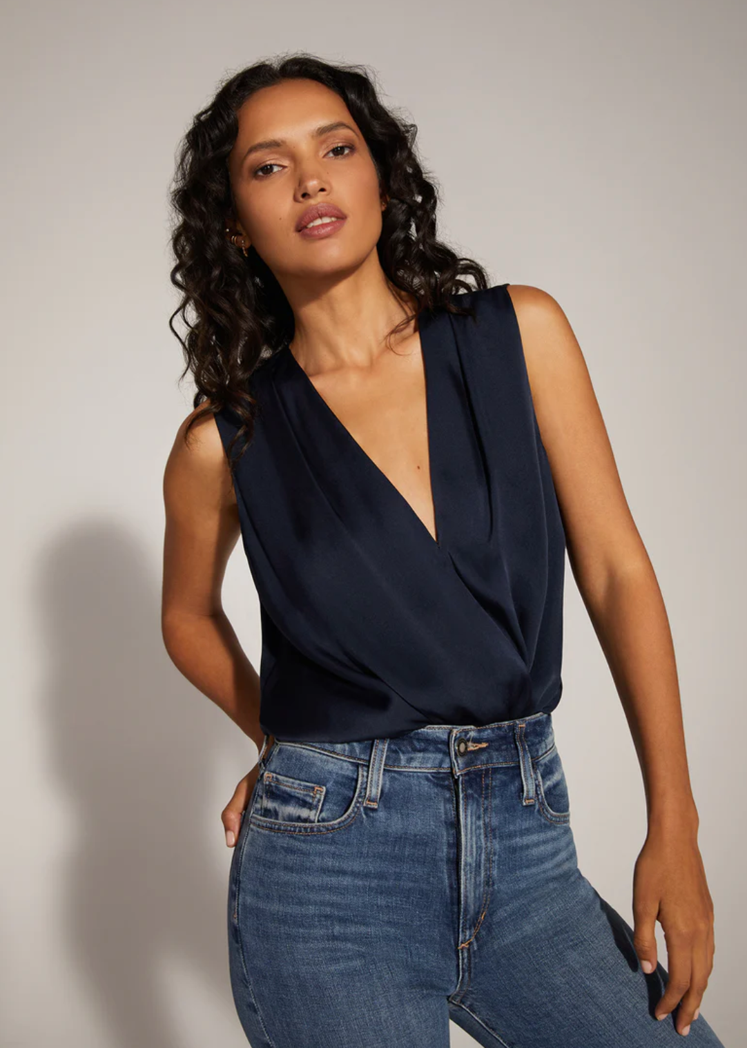 The Sleeveless Date Blouse in Black by Favorite Daughter