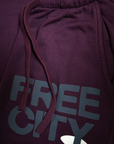Superfluff Pocket Lux Sweatpants in Eggplant by FREECITY