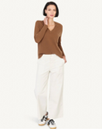 Ava Cashmere V-Neck Sweater by Not Monday