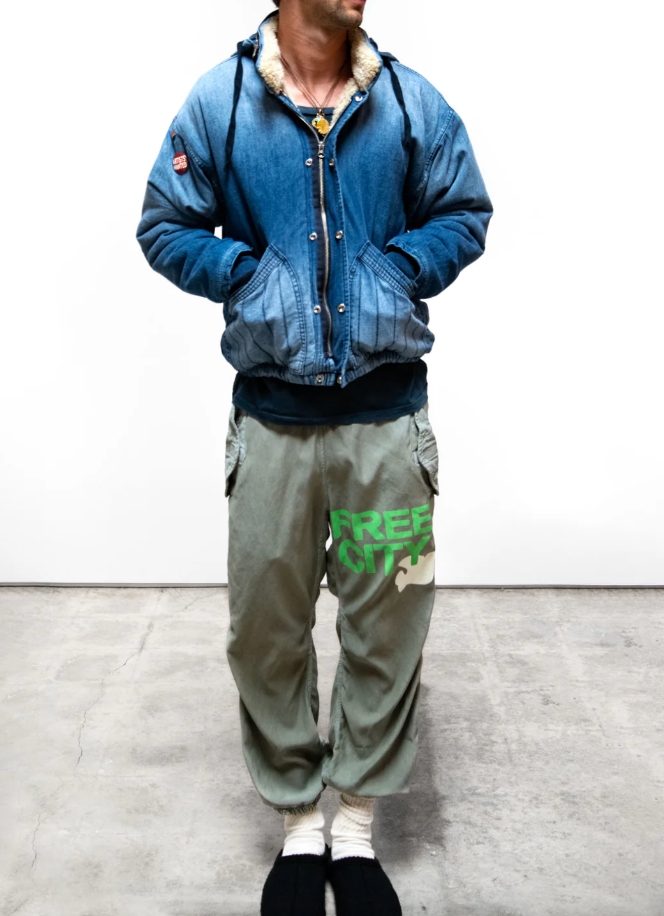 Flap/Snap/Matte/Satin Airjump Pant by FREECITY