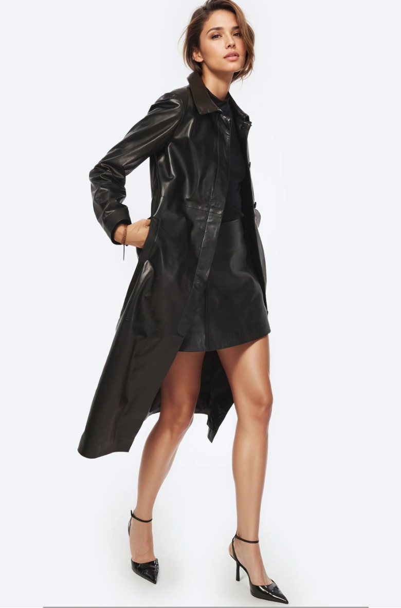 Eddie Leather Trench by Cami NYC