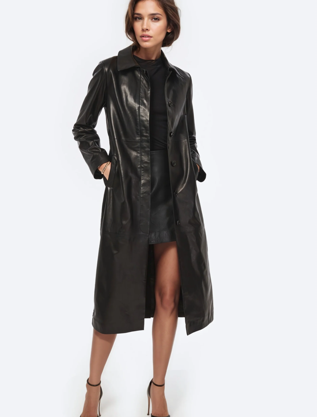 Eddie Leather Trench by Cami NYC