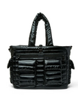 Two Faced Reversible Tote in Pearl Black by Think Royln