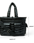 Two Faced Reversible Tote in Pearl Black by Think Royln