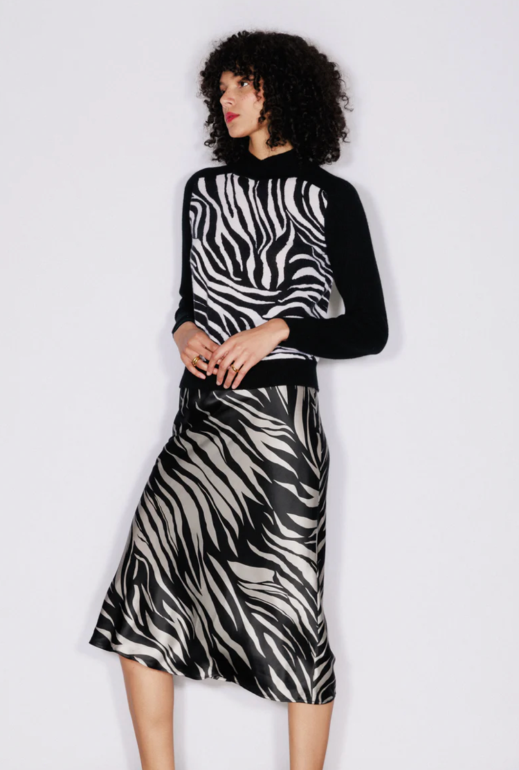 Siena Slip Skirt in Zebra by Catherine Gee