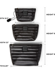 Travel Trio Organizational Pouches in Glossy Black by Think Royln