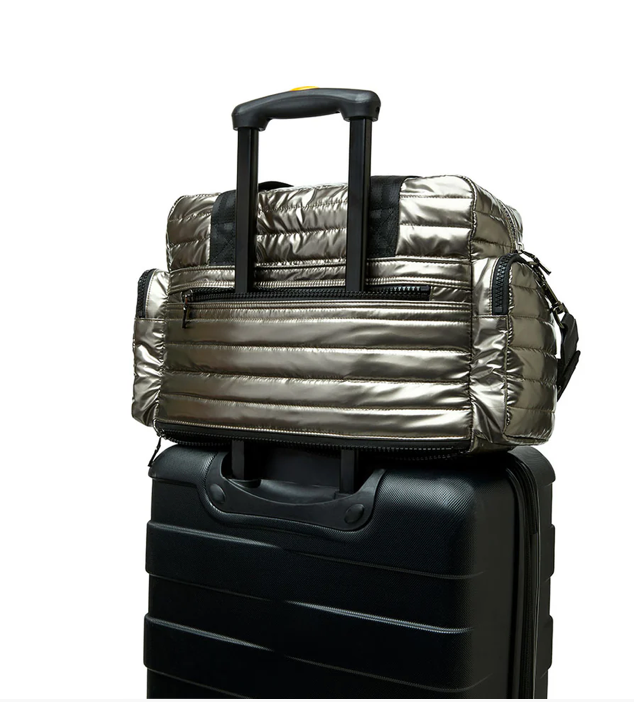 The Voyager Travel Bag in Steel Volterra by Think Royln