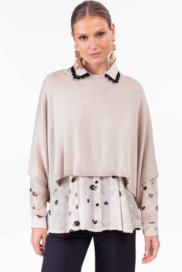 Flora Oversized Sweater in Beige by Indies