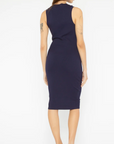 Navy Rib Tank Midi Dress by Ripley Rader