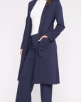 Navy Ponte Knit Smoking Jacket by Ripley Rader