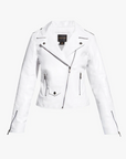 Cult Recycled Leather Jacket in White by AS by DF