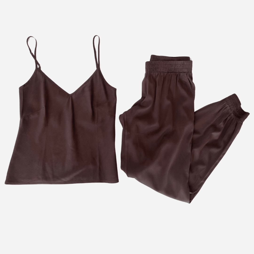 Silk Bias Camisole in Mocha by Michelle Jonas - Haven