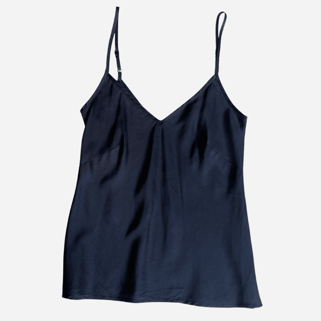 Silk Bias Camisole in French Navy by Michelle Jonas - Haven