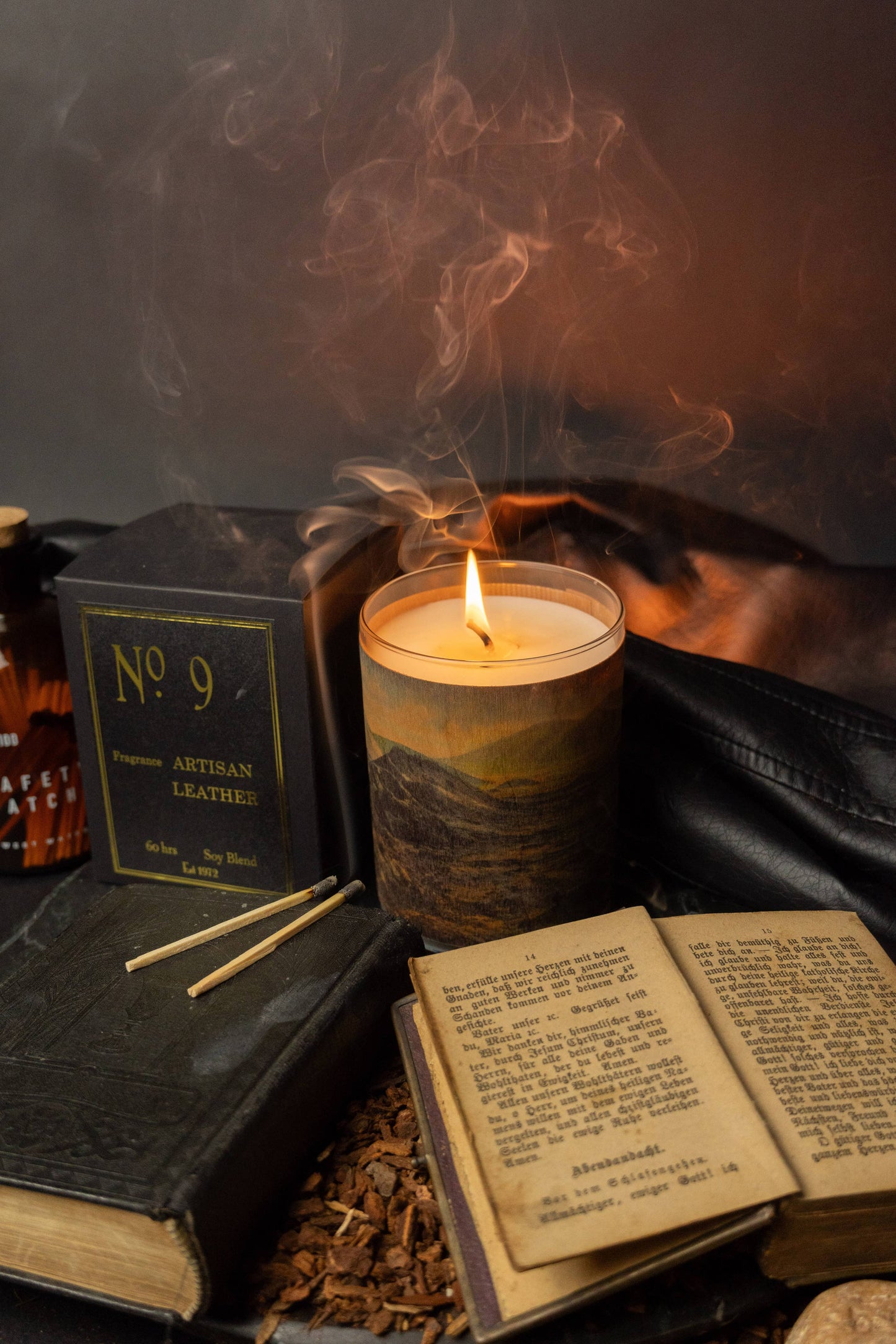 No 9 Artisan Leather Candle