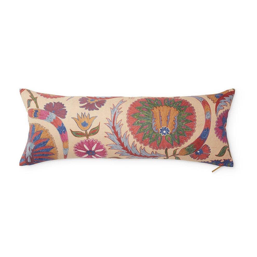 Bright Botanical Suzani Pillow - Haven