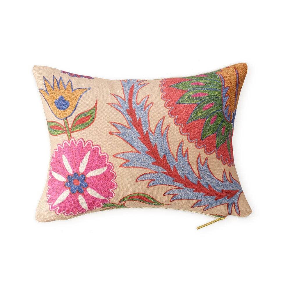 Bright Botanical Suzani Pillow - Haven