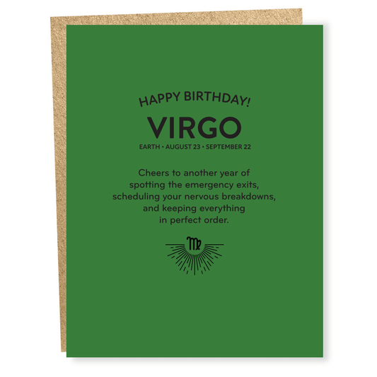 Virgo Zodiac Card