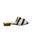 Silk Velvet Ikat Slide In Black Lines