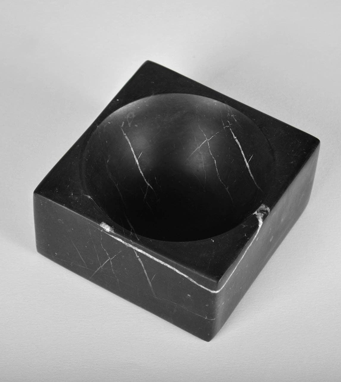 BLACK MARBLE SQUARE BOWL