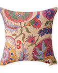 Bright Botanical Suzani Pillow - Haven